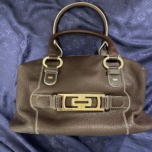 Bvlgari Women's Leather Handbag Dark Brown